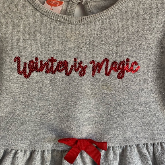 🛎️ Clearance Koton Baby Girl Winter is Magic Dress 9-12 Months - Picture 4 of 6